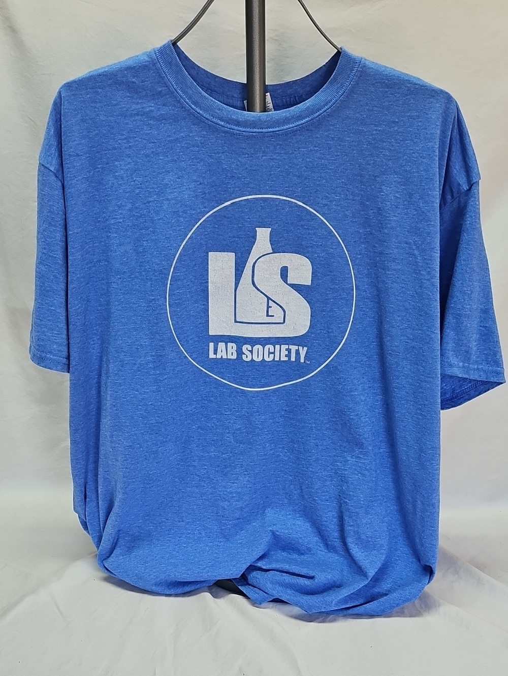 420 Lab Soft Society Men's Crew Neck T-Shirt - Blue with White Logo